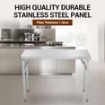 thumbnail image 4 of Kojooin Commercial Stainless Workstation, Folding Table with Adjustable Metal Foot, 4 of 7