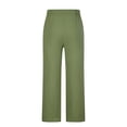 thumbnail image 5 of cllios Cotton Linen Pants for Men Palm Tree Tropical Print Beach Pants Regular Fit Elastic Waisted Drawstring Lounge Trousers with Pockets Lightweight Breathble Beachwear, 5 of 5