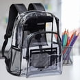 thumbnail image 4 of Wzzjkit Clear Backpack Heavy Duty Clear Backpack with Large Laptop Compartment Multi-functional Travel Bag Student School Bag Plastic Bookbags Stadium Security Sporting, 4 of 8