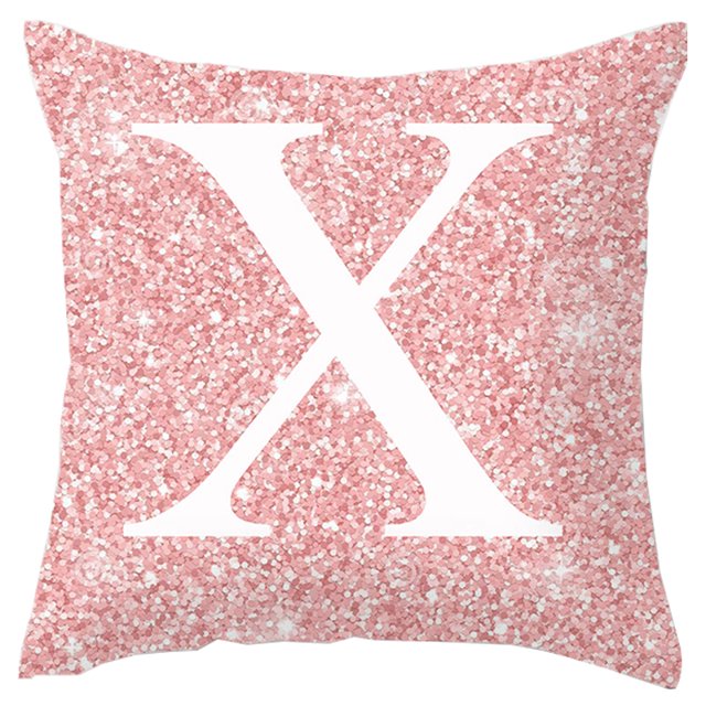 Housse de Coussin Lettre Décorative Alphabet pour la Maison