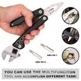 thumbnail image 4 of Adjustable Ratchet Wrench Multitool 7 In 1 Foldable Pocket Size Tool With Pliers Knife Saw And Screwdriver Portable Multi Tool For Camping Accessories Diy And Gifts For Men Black #t9Y83, 4 of 8