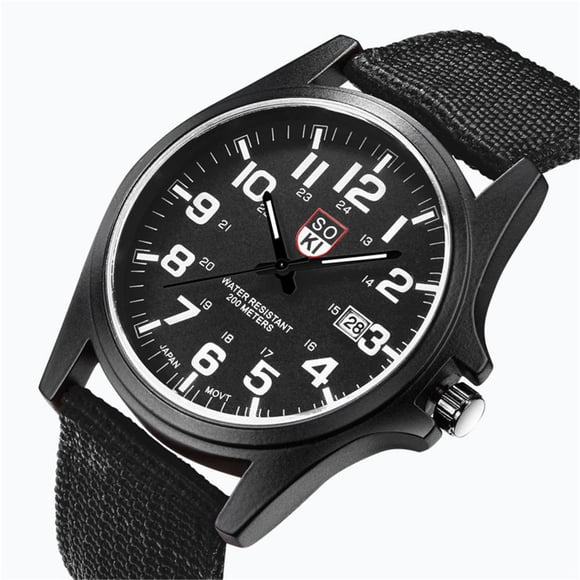 TIMIFIS Watch for Men Couple Fashion Nylon Strap Analog Quartz Round Wrist Watch Watches - Summer