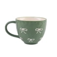 thumbnail image 3 of Holiday Time Maison De Noel Collection 15 Oz Stoneware Mug - Bow Mugs Green, 3 of 5