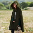thumbnail image 4 of Simua Trench-Coat pour Femmes Cape à Capuche Long Ouvert Poncho Poncho Cardigan, 4 of 8