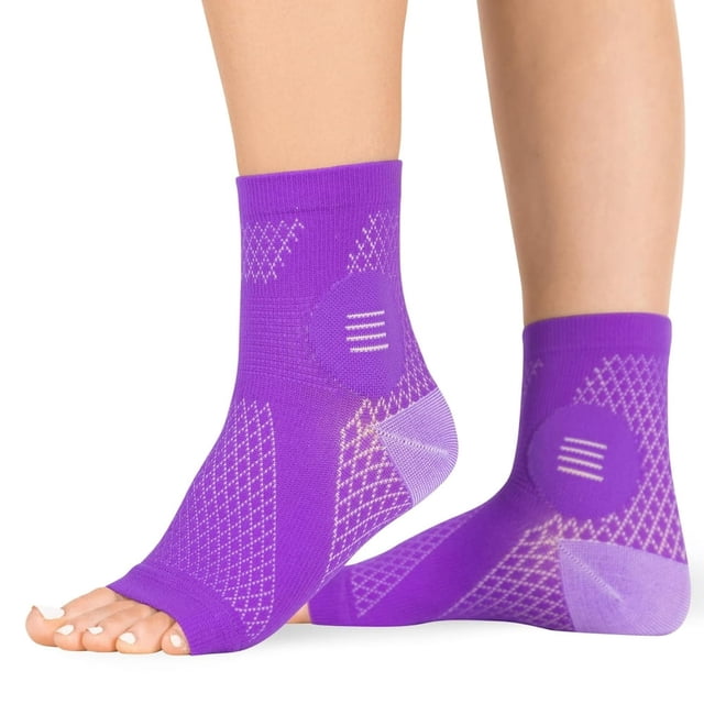 MesaSe 5Pair Neuropathy Socks - Peripheral Neuritis Compression Diabetic Toeless Foot Sleeves for Nerve Damage Pain in Feet Ankle Gout Plantar Fasciitis Relief Brace for Men and Women