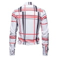 thumbnail image 3 of Penkiiy Chemises à Boutons pour Hommes en Coton à Manches Longues Coupe Régulière Blanc Liquidation, 3 of 3