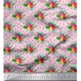 thumbnail image 1 of Soimoi polyester Crepe Fabric Leaves Tropical Fabric Prints By Yard 52 Inch Wide, 1 of 1