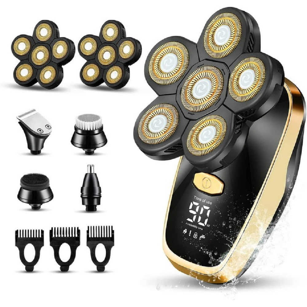 Refurbished GRM 7 In 1 Rotary Electric Razor Cordless Shaver for Men