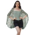 thumbnail image 2 of Moomaya Boléro Ouvert Imprimé Manches Kimono Imprimé Couverture de Plage pour Femmes, 2 of 5