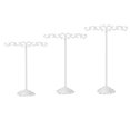 thumbnail image 1 of ziyahi 3x Iron T Bar Earring Necklace Jewelry Display Stand Rack White-Balance, 1 of 9