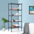 thumbnail image 3 of FDW 5-Tier Wire Storage 22x12x48 Black Shelving Shelves, Adjustable Racks Heavy-Duty Metal Shelf, 3 of 7