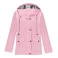 thumbnail image 1 of AherBiu Manteau de Pluie pour Femme avec Capuchon, Coupe-Vent Léger Ajustable, Imperméable, Randonnée, Voyage, Vêtement d'Extérieur, 1 of 4