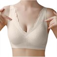thumbnail image 1 of Plebaso Women's Wireless Bras Full Coverage Removable Soft Padded Everyday Bras Smooth Back Pullover Bras, 1 of 4