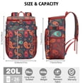 thumbnail image 2 of Colorful Ethnic Cooler Backpack - 20L Insulated Lunch Bag with Exotic Abstract Pattern, Lightweight & Durable for Camping, Beach & Road Trips, 2 of 6