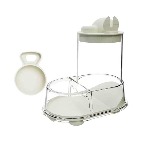 Pet Supplies Hamster Food and Water Bowl Automatic Feeder for Small Animals Transparent Stable Dispenser Ideal for Gerbils Mice Hedgehogs Parrots and Ferrets
