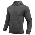 thumbnail image 1 of Rbaofujie Chandail à Col Rond pour Hommes, Chandail de Sport Décontracté pour Hommes, Couleur Unie, Poche, Manches Longues, Chandails à Capuche, Haut, Chandails de Course pour Hommes, 1 of 2