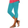 thumbnail image 1 of Penkiiy Pantalon Capri à Enfiler Extensible Taille Haute pour Femme, Style Mode et Décontracté, Vert Menthe, 2TG, 1 of 6