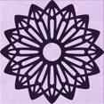 thumbnail image 1 of Ahgly Company Tapis d'Intérieur Lavable en Machine Carré Transitionnel Fleur Rose, 5 Pieds Carré, 1 of 7