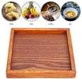 thumbnail image 3 of Tea Serving Tray, Small Square Shape Solid Wood Wood Tea Tray, Portable Square Shape Solid Wood Durable Tea Tray Tea Tray, For Fruit For Food, 3 of 8