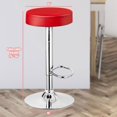 thumbnail image 4 of Giantex Tabouret de Bar 2 Pcs, Tabouret de Bar Rond Moderne Pivotant Sans Dossier, Chaise de Bar Sans Accoudoirs en Cuir PU avec Hauteur Réglable, Repose-Pieds Chromé, Cadre en Métal Robuste pour Cuisine Salle à Manger Salon Bistro Pub, Rouge, 4 of 8