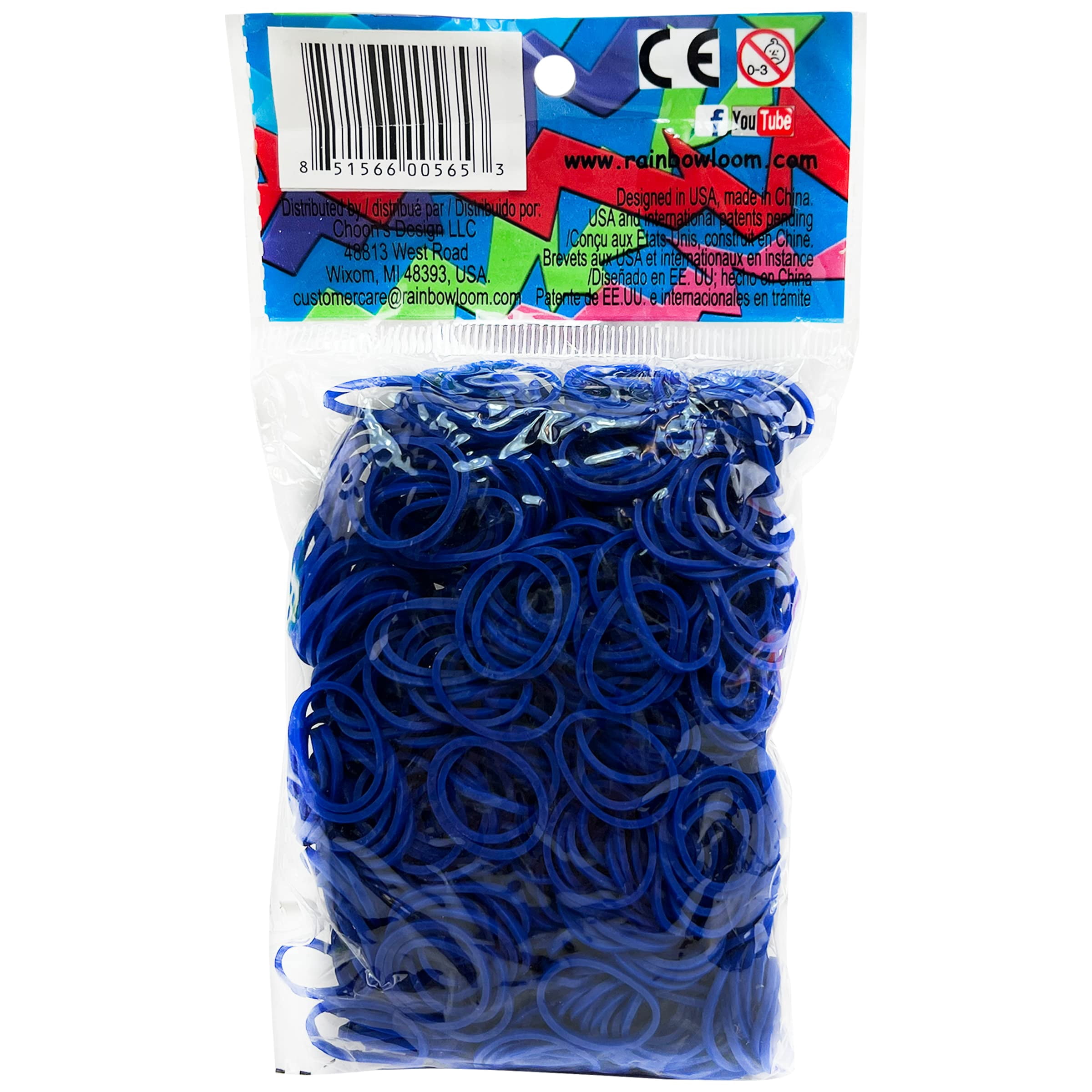 Rainbow Loom Élastiques Bleu Marine avec 24 Clips en C (600 Unités)