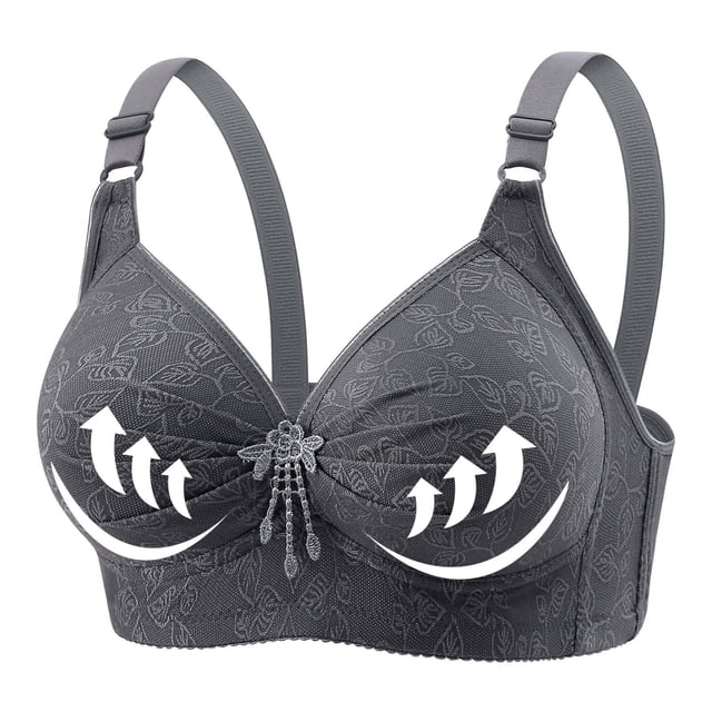 Fartey Plus Size Womens Push Up Bras High Support No Underwire Bra Full Coverage Everyday Bras Comfort Breathable Solid Color Daily Bra
