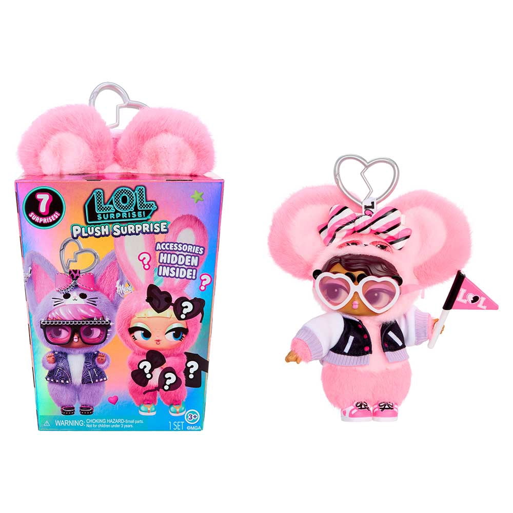 LOL Surprise! Plush SurpriseMC ! – Peluche surprise avec articles mode cachés – excellent cadeau pour les enfants de 3 ans et +