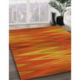 thumbnail image 3 of Ahgly Company Tapis d'Intérieur Lavables en Machine, Carré Transitionnel Néon Orange, Carré de 8', 3 of 7