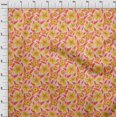 thumbnail image 4 of oneOone Georgette Viscose Medium Yellow Fabric Floral Sewing Craft Projects Fabric Prints By Yard 42 Inch Wide, 4 of 4