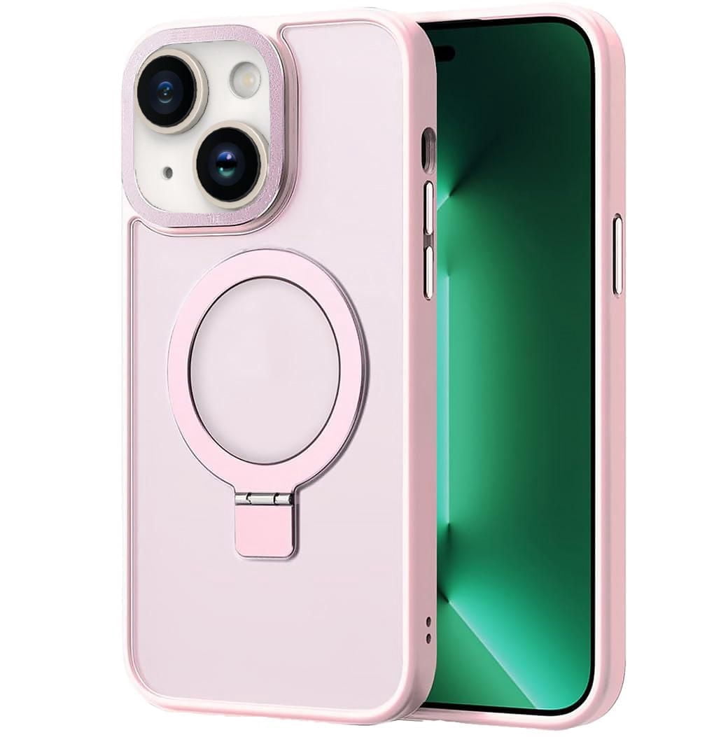 Artikl Lux Coque transparente compatible MagSafe pour iPhone 15/14/13 - Rose