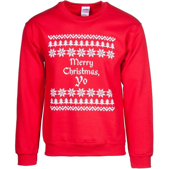 Mens Merry Christmas Yo Red Ugly Sweater