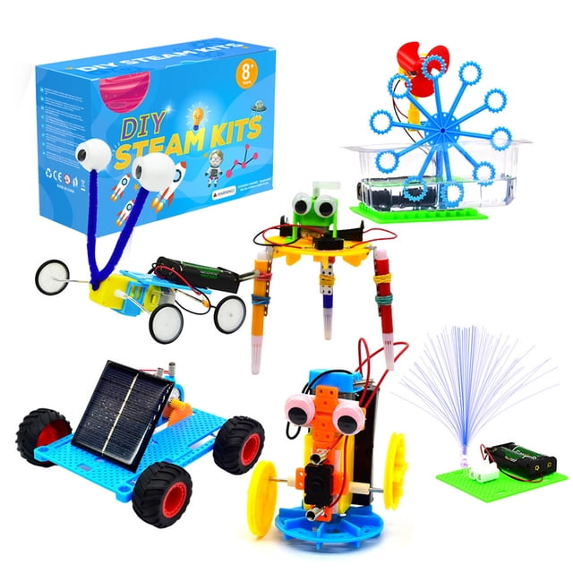 DIY Robot Construction Kit for Kids, Electronic Science Engineering STEM Project Toy, Educational Building Robot Toy for Boys Girls, Easter Gift for Ages 4-12