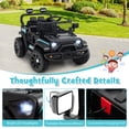 thumbnail image 4 of Gymax Kids Ride on Car Truck 12V Battery Powered Electric Vehicle w/ Foldable Mirrors Black, 4 of 10