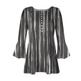 thumbnail image 4 of Hauts à Manches 3/4 pour Femmes Mode Imprimé Décontracté Col en V T-Shirt Blouse à Manches 3/4 Hauts Robe T-Shirt Femmes Été T-Shirts pour Femmes Robe d'Été avec Manches pour Femmes, 4 of 5
