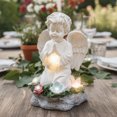 thumbnail image 2 of Wozhuo Solar Powered Resin Cherub Figurine Lamp Decorations Easter Home Decor, 2 of 8