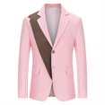 thumbnail image 4 of Mode Homme Angleterre Couleur Unie Haute Qualité Costume Décontracté à Simple Boutonnage, 4 of 8