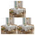 thumbnail image 1 of Baohd Durable And Easy To Wash Tablecloth With Vintage Style Rectangular Table Tablecloth Cotton Dining Tablecloth Table Cover linen 100*140CM 3Set, 1 of 6