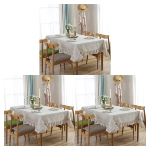Baohd Durable And Easy To Wash Tablecloth With Vintage Style Rectangular Table Tablecloth Cotton Dining Tablecloth Table Cover linen 100*140CM 3Set