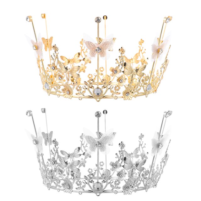 2 Pcs Cake Crowns Birthday Cake Crown Adorns Cake Topper Cake Crown Decorations