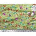 thumbnail image 2 of Soimoi Rayon Fabric Dot,Octopus & Jellyfish Ocean Print Fabric by The Yard 56 Inch Wide, 2 of 3