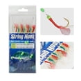 thumbnail image 2 of Rigs Bait 10 Hooks Fishing Feather Lures Sea Herring Baits String Hooks, 2 of 2