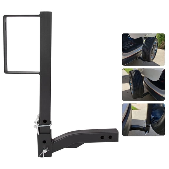 ECOTRIC Spare Tire Mount Carrier 24-Inch Universal Fit for SUV ATV UTV RV Truck Car w/Standard 2'' Receiver Trailer Hitch Tire Carrier Bracket