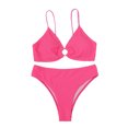 thumbnail image 1 of Birdeem Womens Split Solid Bikini Two-Piece Swimsuit, 1 of 7