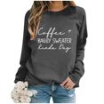 thumbnail image 2 of WEAIXIMIUNG Custom Sweatshirt Ladies Fashion Leisure Pure Color Loose Long Sleeved Printed Letters Round Collar, 2 of 4