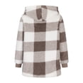 thumbnail image 4 of CEHVOM Veste à Capuche Décontractée à Carreaux avec Poches pour Femmes, Mode, Chaude, en Liquidation, 4 of 5