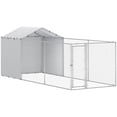 thumbnail image 1 of PawHut Outdoor Dog Kennel Dog Run with Cover, 19.7' x 7.5' x 7.5', 1 of 10