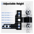 thumbnail image 3 of Adjustable Trailer Hitch 2" Receiver 6" Drop/Rise Drop Hitch 12500 LBS GTW Ball Mount 2" 2-5/16" Dual Towing Ball Double Locks ,Weatherproof Double Locking Hitch Pin, 3 of 6