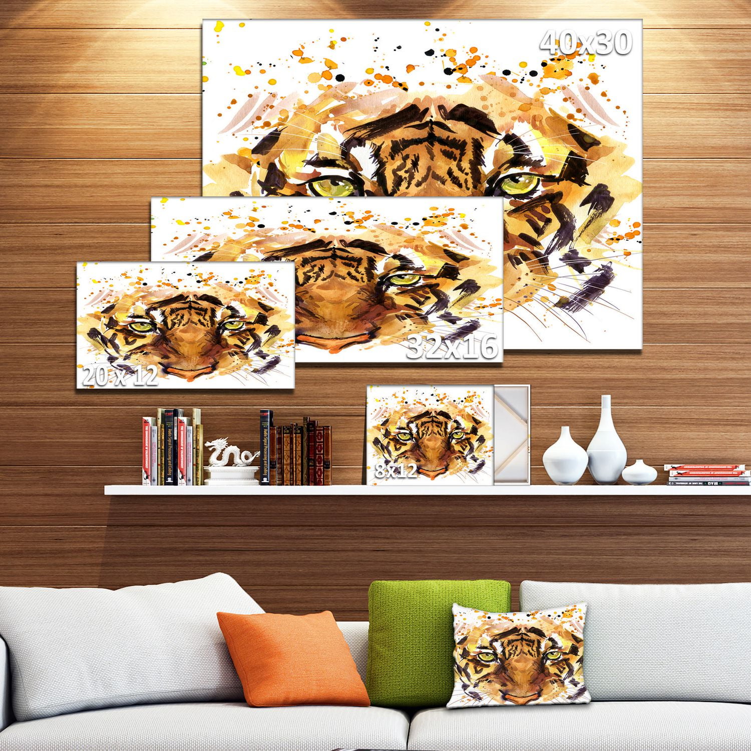 Impression sur toile « Eyes With Fire » Design Art