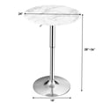 thumbnail image 3 of Costway 4 Pcs Table de Bar Bistro Ronde Hauteur Réglable Pivotement à 360 Degrés Blanc, 3 of 10