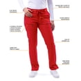 thumbnail image 4 of Adar Pro Sarraus pour Femmes - Pantalon de Sarrau de Yoga à Jambe Étroite, 4 of 7